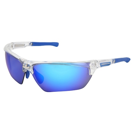 Mcr Safety Dominator (DM3), Safety Glasses, Duramass Hard Coat, Polycarbonate Lens, Clear Frame, Half Frame DM1328B